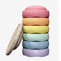 Stapelstein Pastel Rainbow│ 6 + 1 confetti board