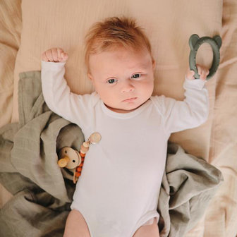 Mushie Bijtring Teether Bear  │ Dried Thyme