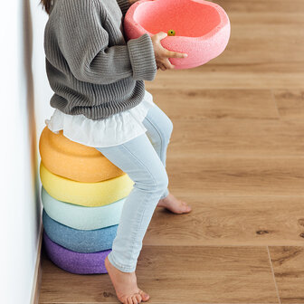 Stapelstein Pastel Rainbow│ 6 + 1 confetti board