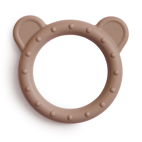 Mushie Bijtring Teether Bear  │  Natural