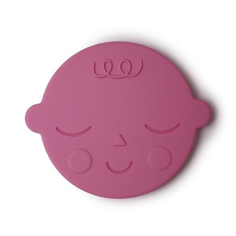 Mushie Bijtring Teether Face  │ Bubblegum