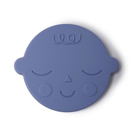 Mushie Bijtring Teether Face  │ Blueberry