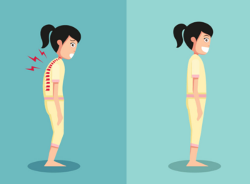 Hoge rug - en nekklachten door afhangende schouders